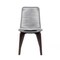 Armen Living Island Outdoor Dark Eucalyptus Wood and Silver Rope Dining Chairs, PK2 LCISSISL - alternate 2